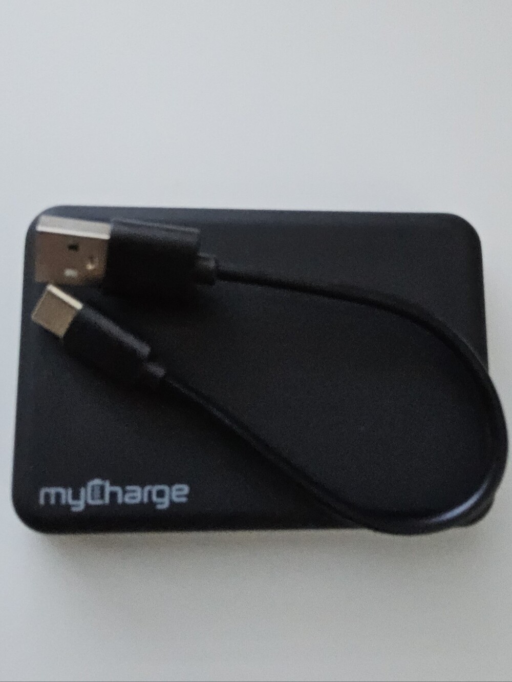 myCharge Portable Power Bank in Black 5,000 mAh capacit